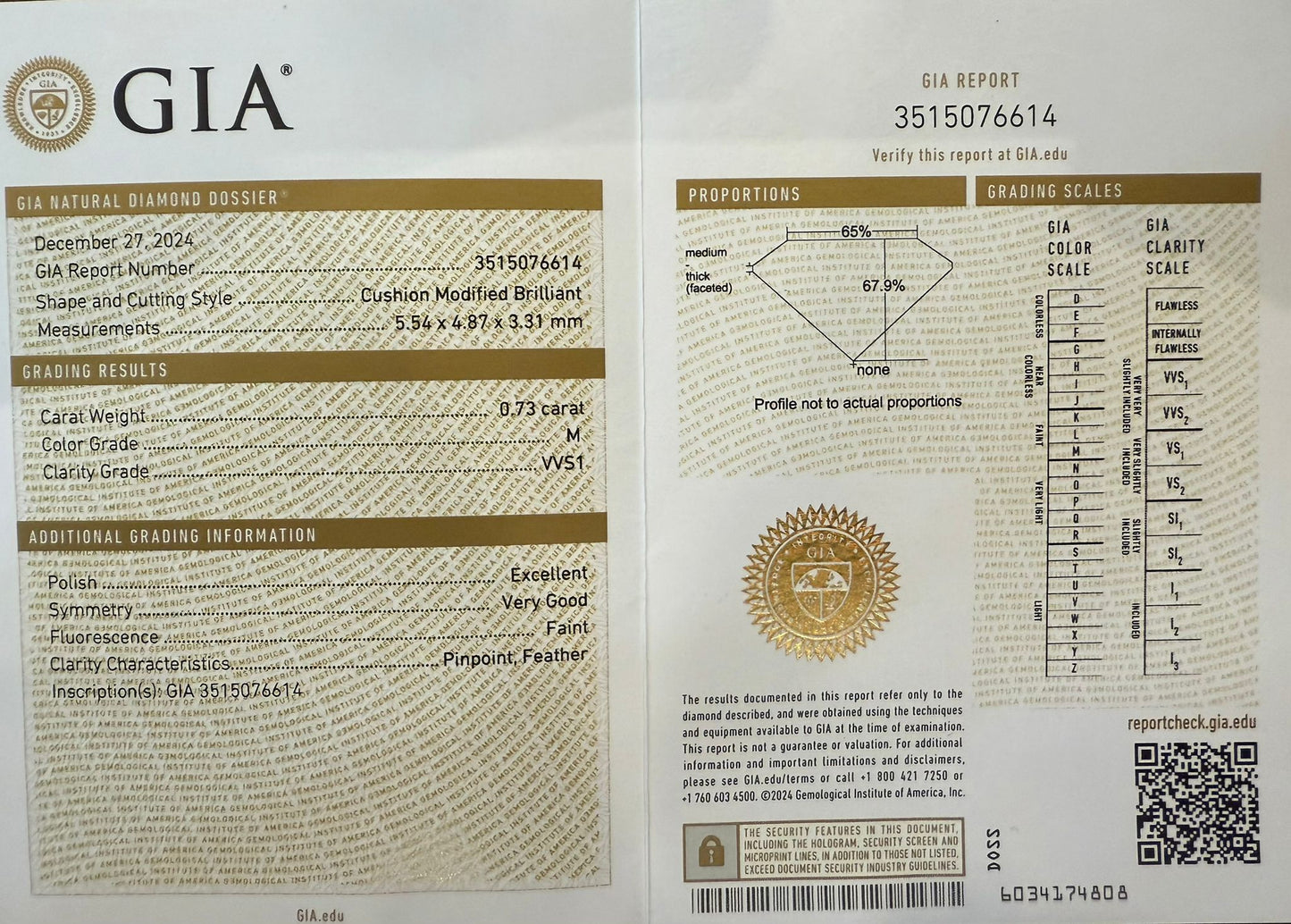 PT950 platinum diamond ring 1.21ct GIA