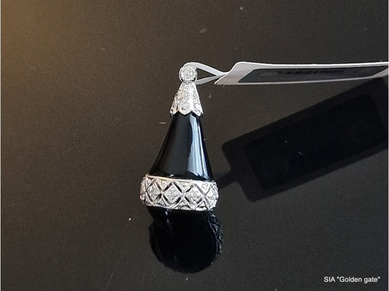 Кулон с бриллиантами и ониксом