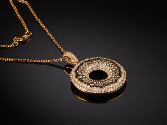 Цепь + кулон с бриллиантами