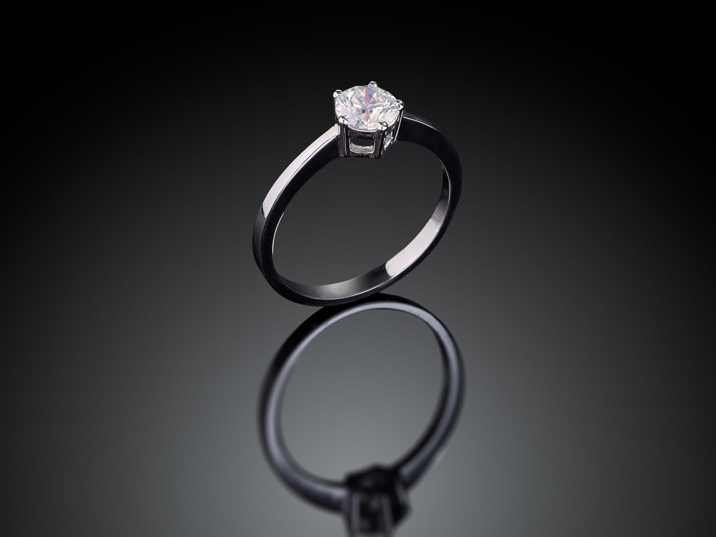 Кольцо с бриллиантом 0.59ct GIA