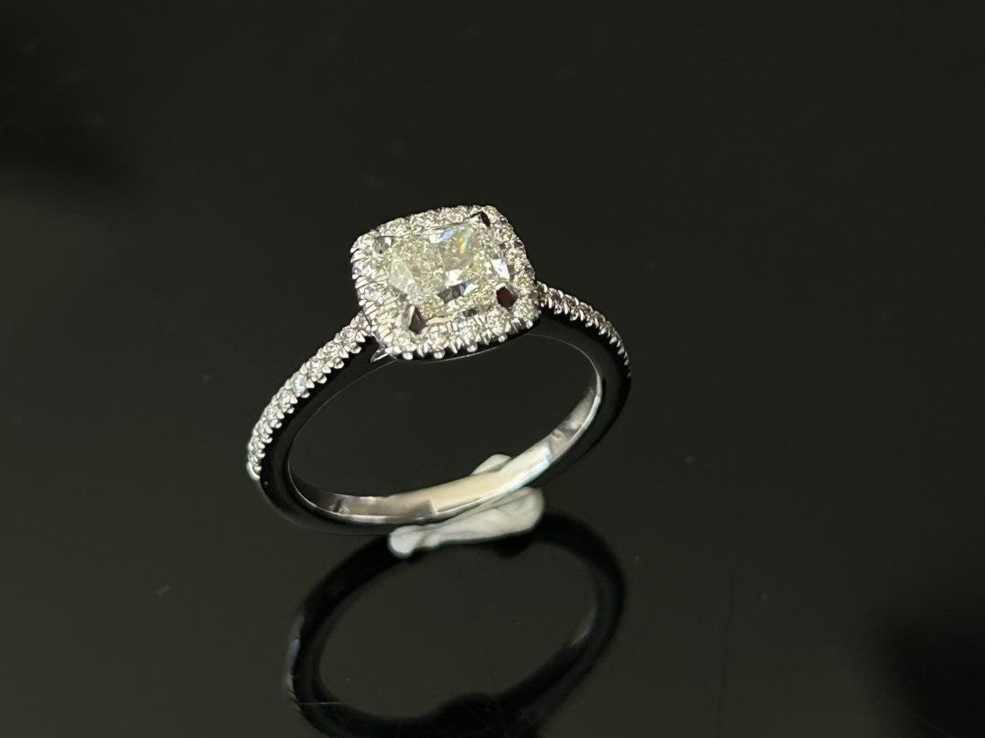 PT950 platinum diamond ring 1.20ct GIA