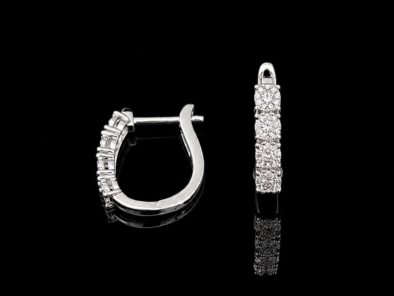 Platīnas auskari ar briljantiem 0.40ct