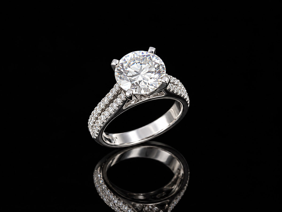 Gredzens ar CVD briljantiem 3.52ct IGI