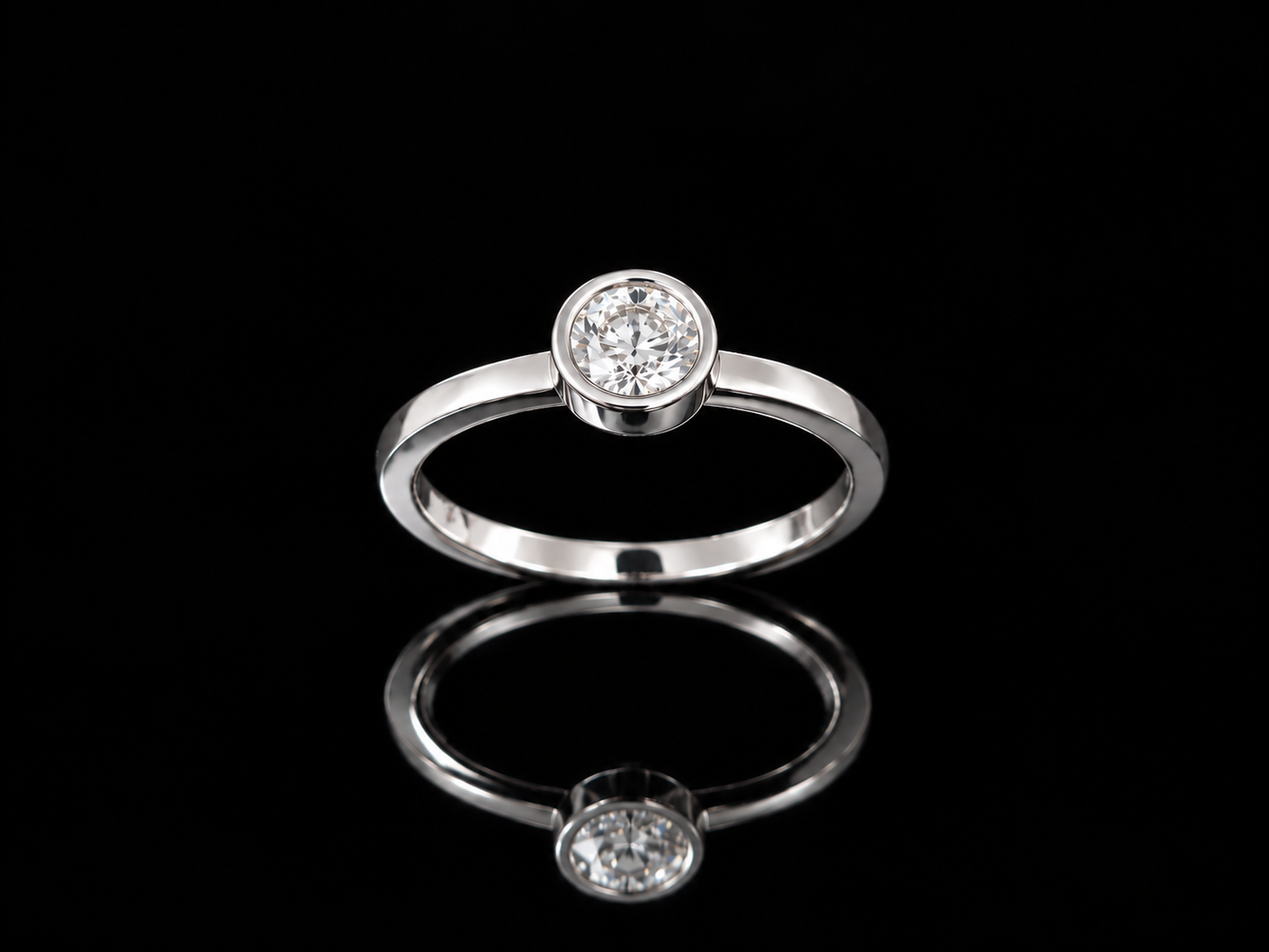 14kt white gold diamond ring 0.30ct GIA