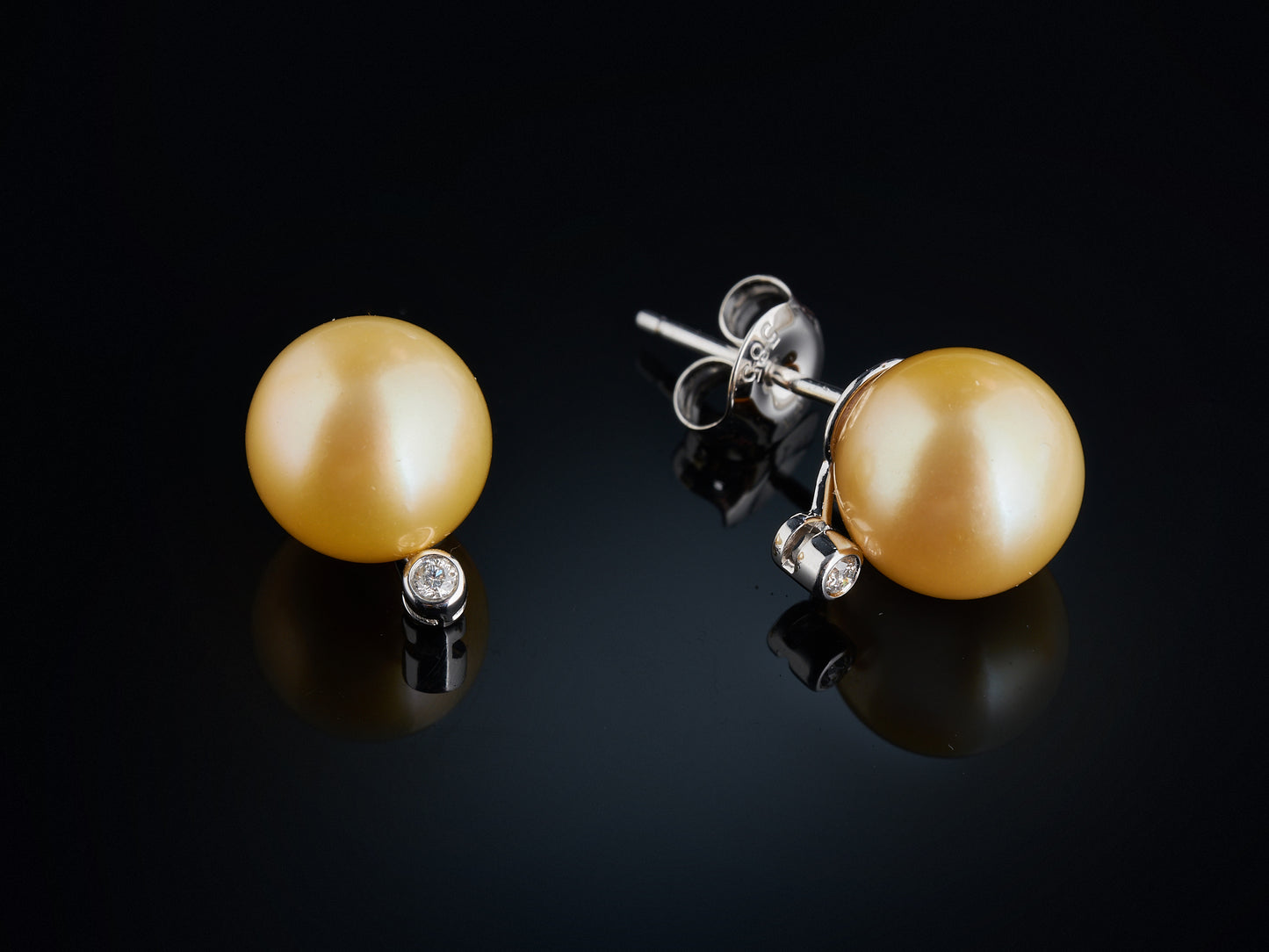 Серьги с бриллиантами и жемчугом