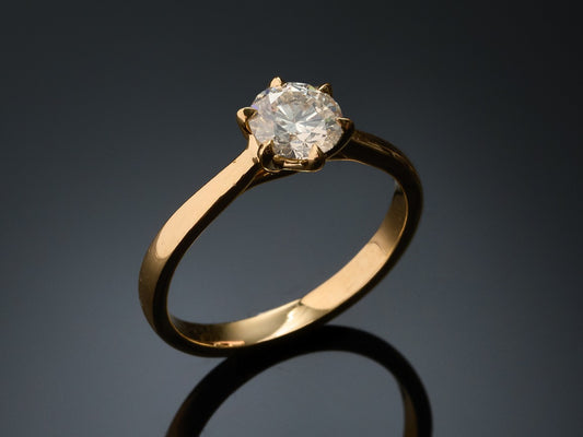 Кольцо с бриллиантом 0.81ct GIA