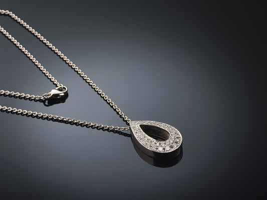 Цепь + кулон с бриллиантами