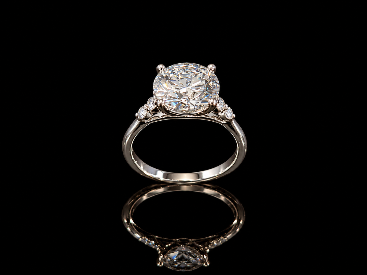 Gredzens ar Laboratorijā audzētiem briljantiem 3.46ct IGI