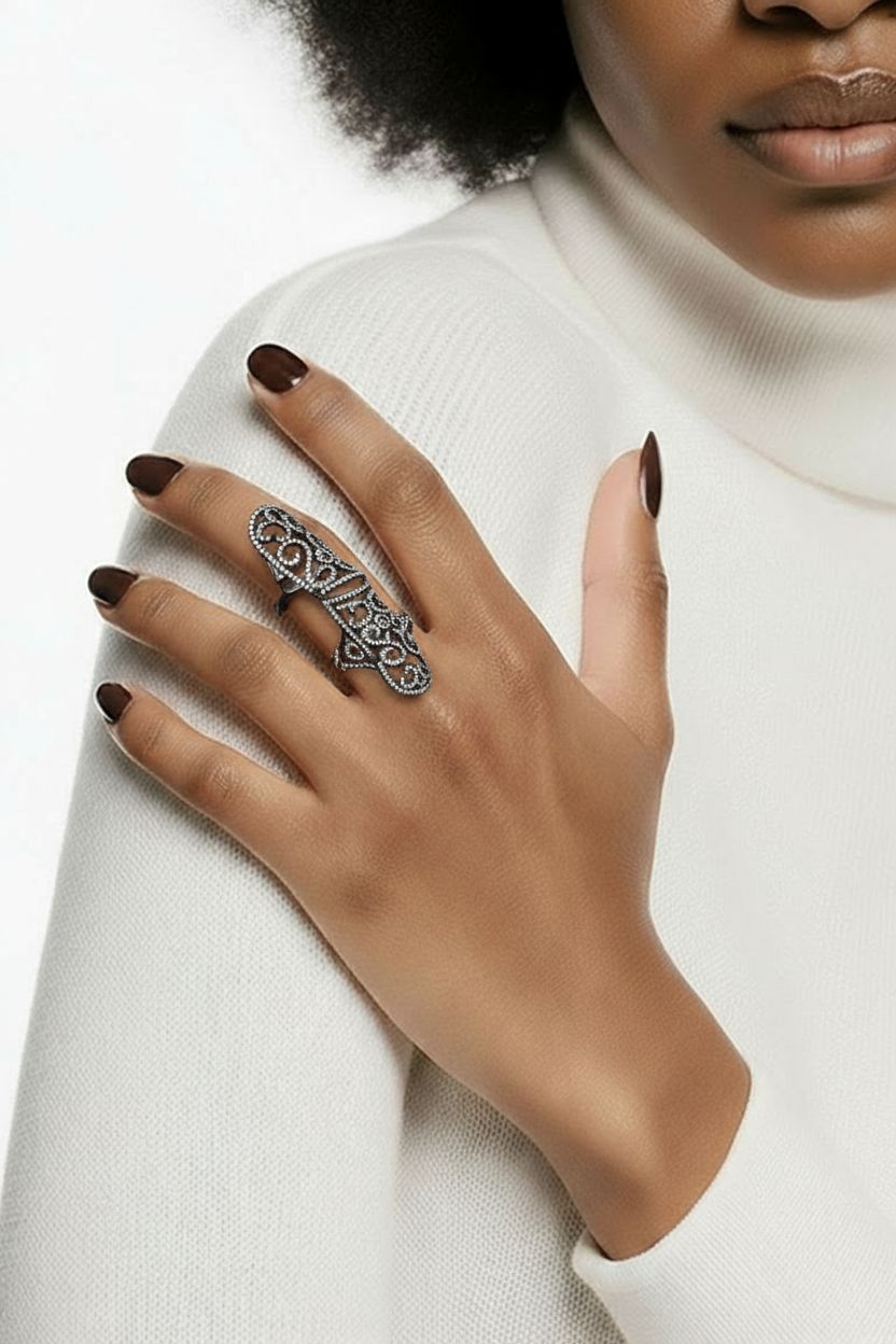 14kt white gold diamond ring