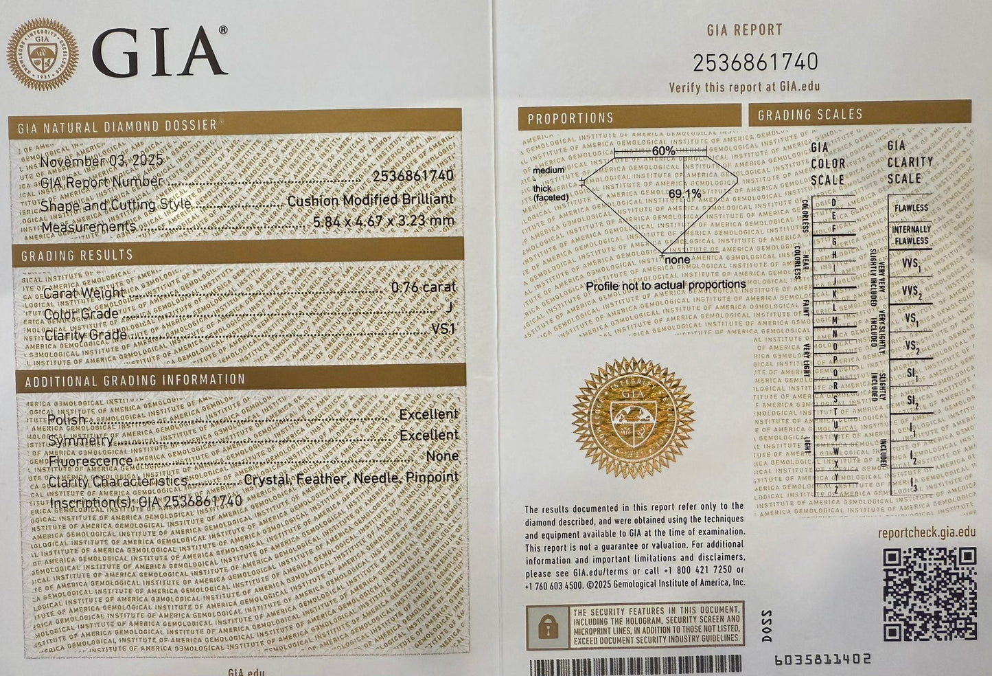 Platīnas gredzens ar briljantiem 0.88ct GIA