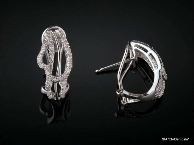 18kt white gold diamond earrings