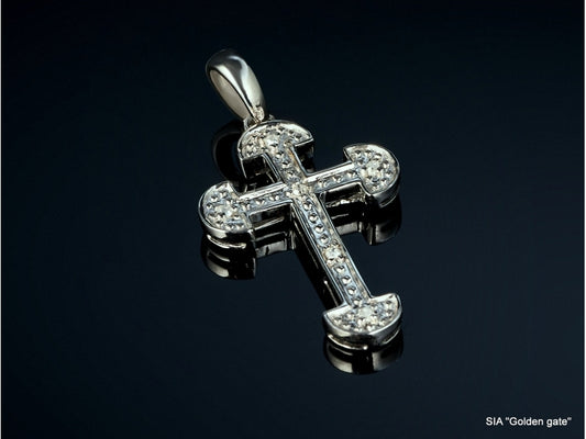 Золотой крест с бриллиантами