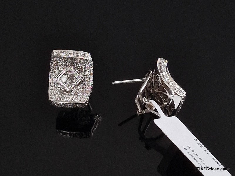 18kt white gold diamond earrings