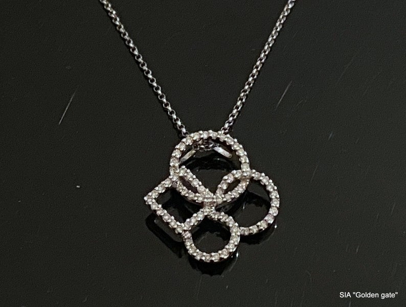 Цепь + кулон с бриллиантами