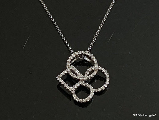 Цепь + кулон с бриллиантами