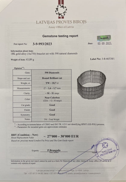 Браслет с бриллиантами