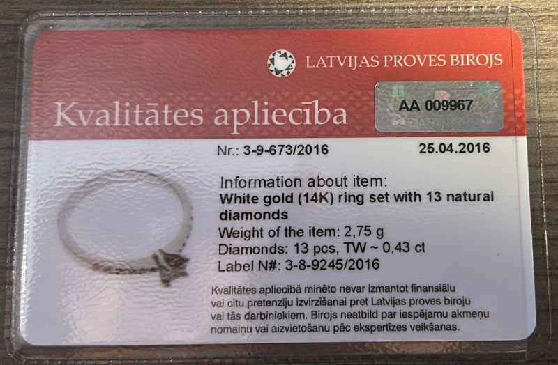 Кольцо с бриллиантами