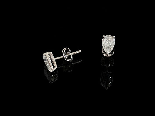Серьги из золота с бриллиантами 1.02ct GIA