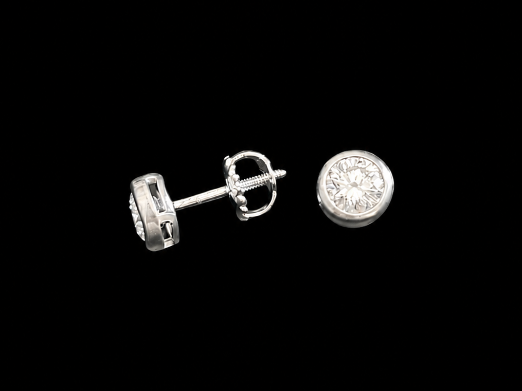 Platīnas auskari ar briljantiem 0.80ct GIA