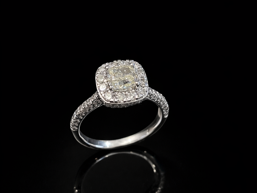 Platīnas gredzens ar briljantiem 2.01ct GIA