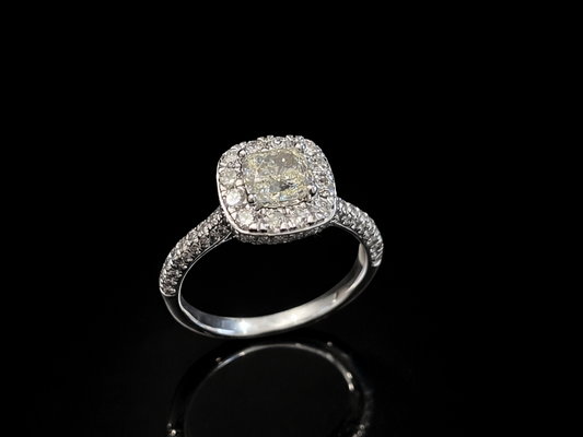 Platīnas gredzens ar briljantiem 2.01ct GIA