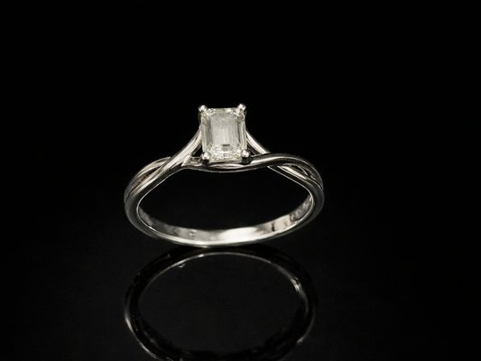 Platīnas gredzens ar briljantu 1.01ct HRD