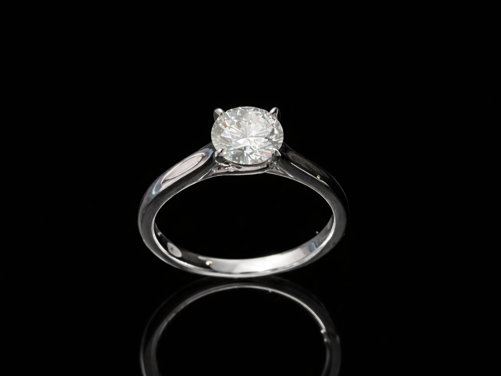 Platīnas gredzens ar briljantu 1.01ct IGI