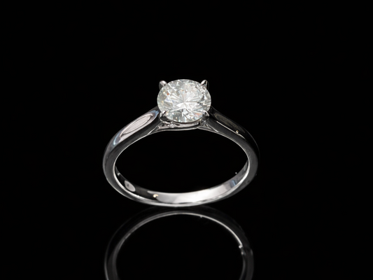 Platīnas gredzens ar briljantu 1.01ct IGI