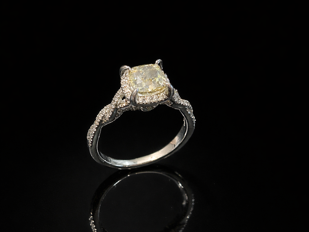 Platīnas gredzens ar briljantiem 2.20ct GIA