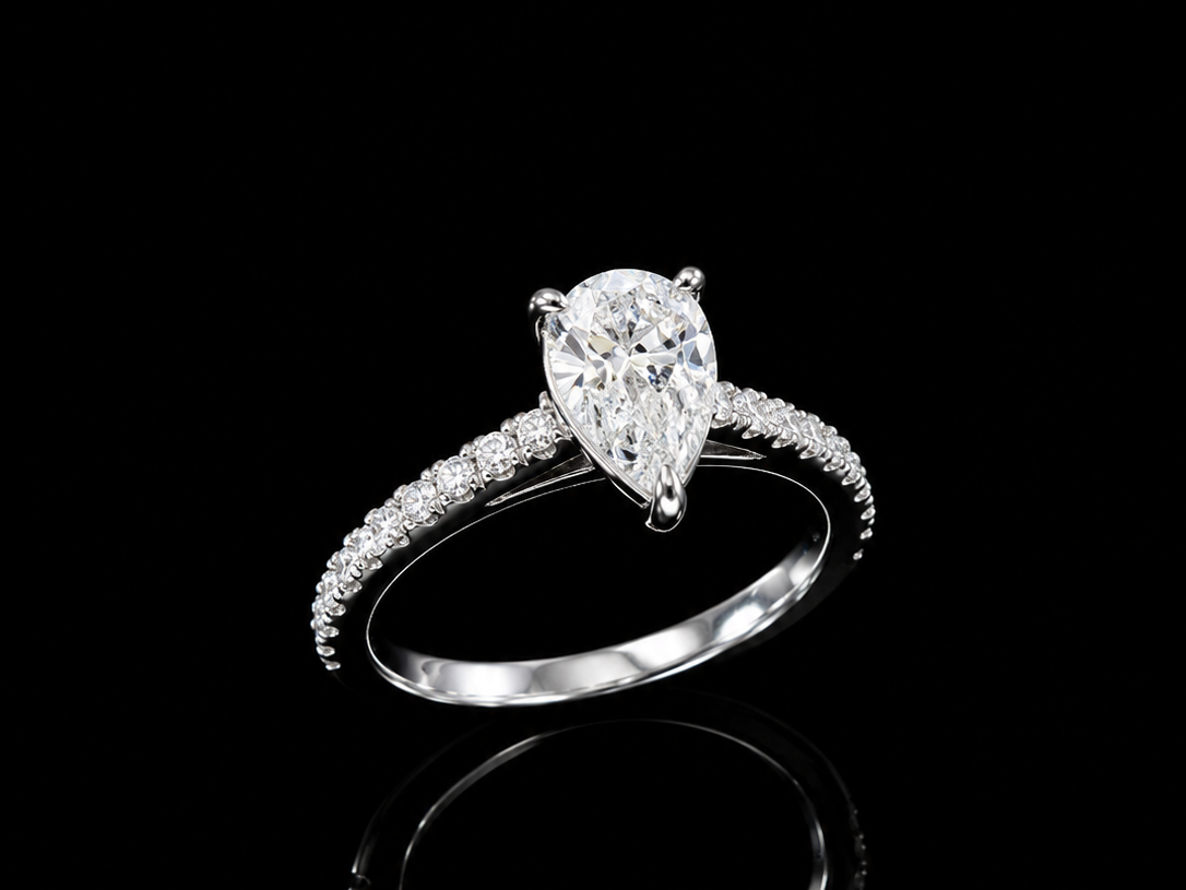 Platīnas gredzens ar briljantiem 1.25ct IGI