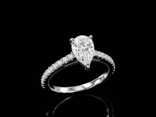 Platīnas gredzens ar briljantiem 1.25ct IGI