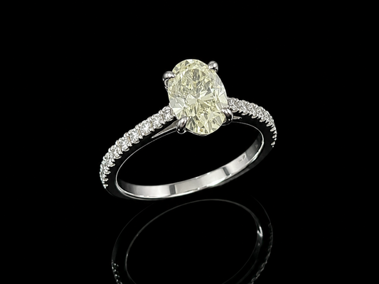 Platīnas gredzens ar briljantiem 1.76ct IGI