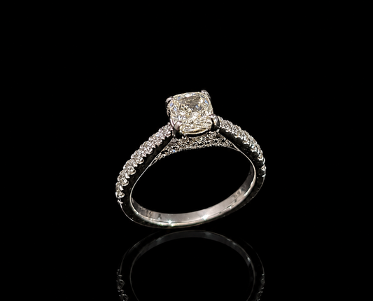Platīnas gredzens ar briljantiem 1.72ct GIA