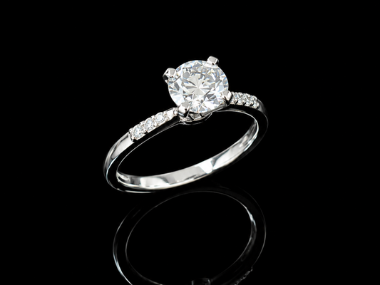 Platīnas gredzens ar briljantiem 1.28ct IGI