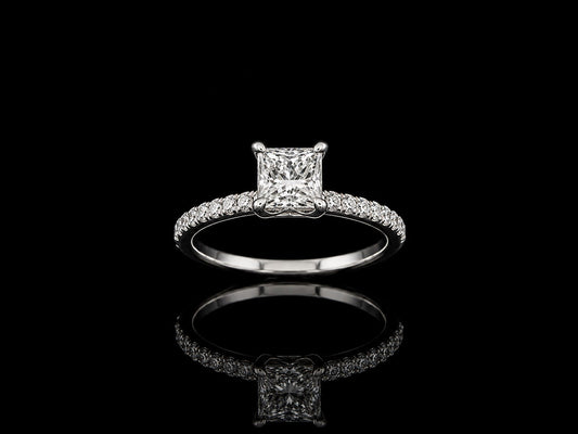 Platīnas gredzens ar briljantiem 1.27ct GIA