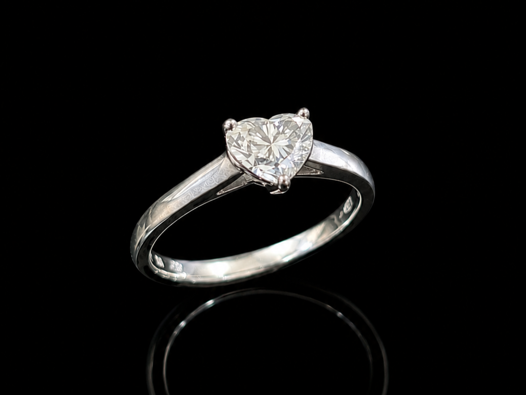 Platīnas gredzens ar briljantiem 1.02ct GIA