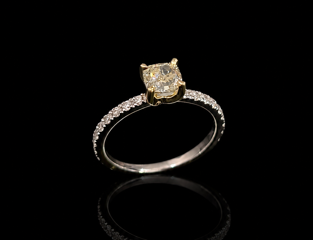 Platīnas gredzens ar briljantiem 1.43ct GIA