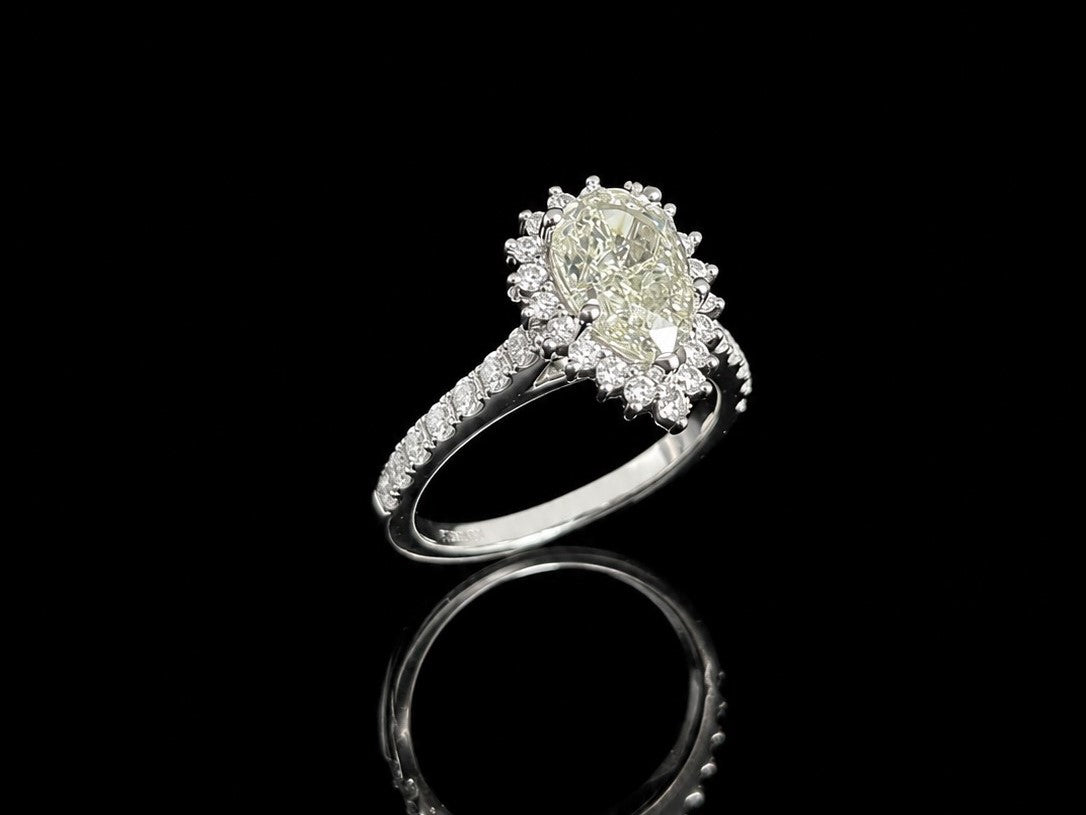 Кольцо из платины с бриллиантами 2.68ct GIA