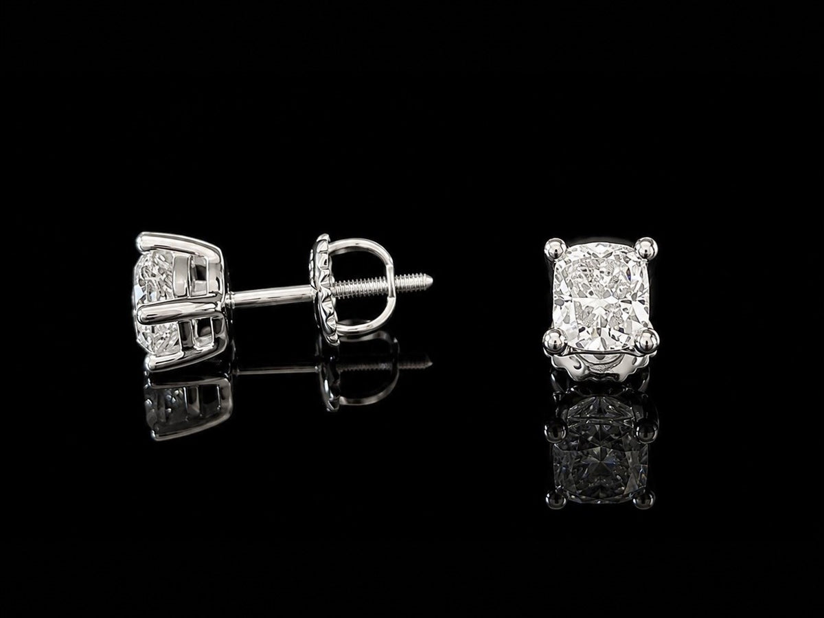 Platīnas auskari ar briljantiem 1.02ct GIA