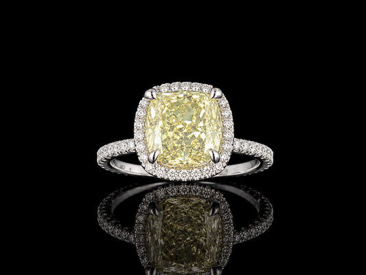 Platīnas gredzens ar briljantiem 4.70ct GIA