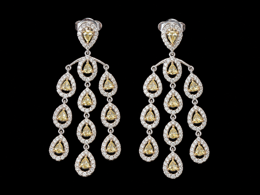 Серьги с бриллиантами 3.77ct