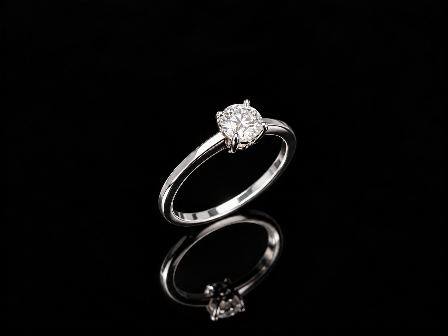 Кольцо с бриллиантом 0.50ct GIA