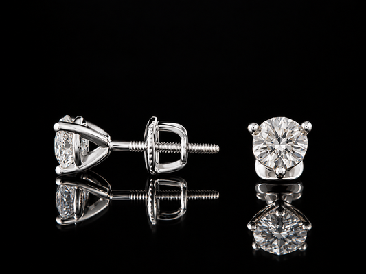 Серьги из золота с бриллиантами 1.40ct GIA