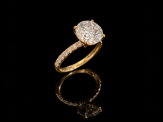 Gredzens ar Laboratorijā audzētiem briljantiem 3.46ct IGI