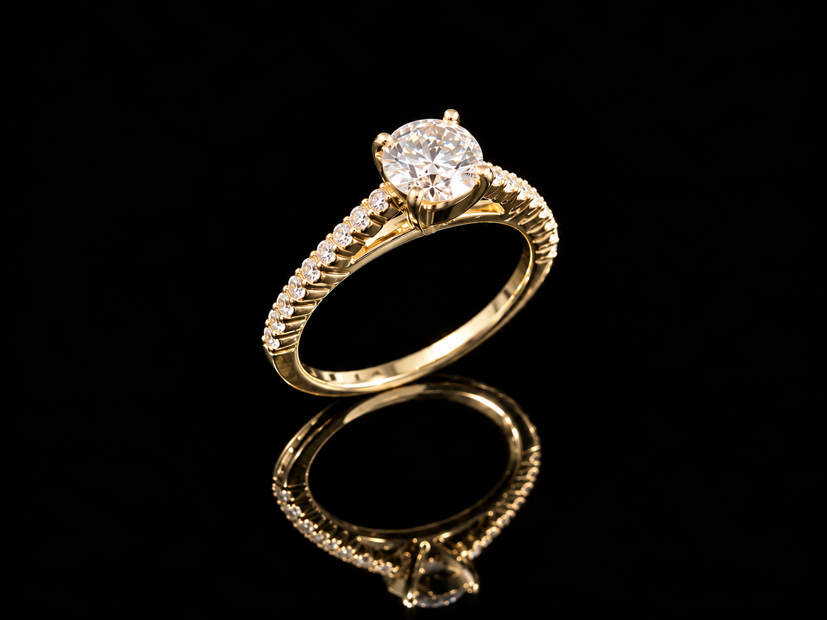 Кольцо с лабораторными бриллиантами 1.32ct IGI