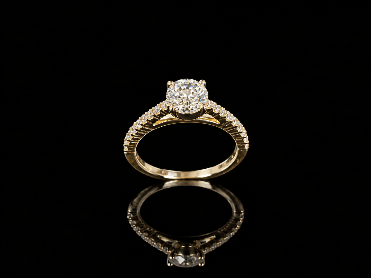 Кольцо с лабораторными бриллиантами 1.32ct IGI