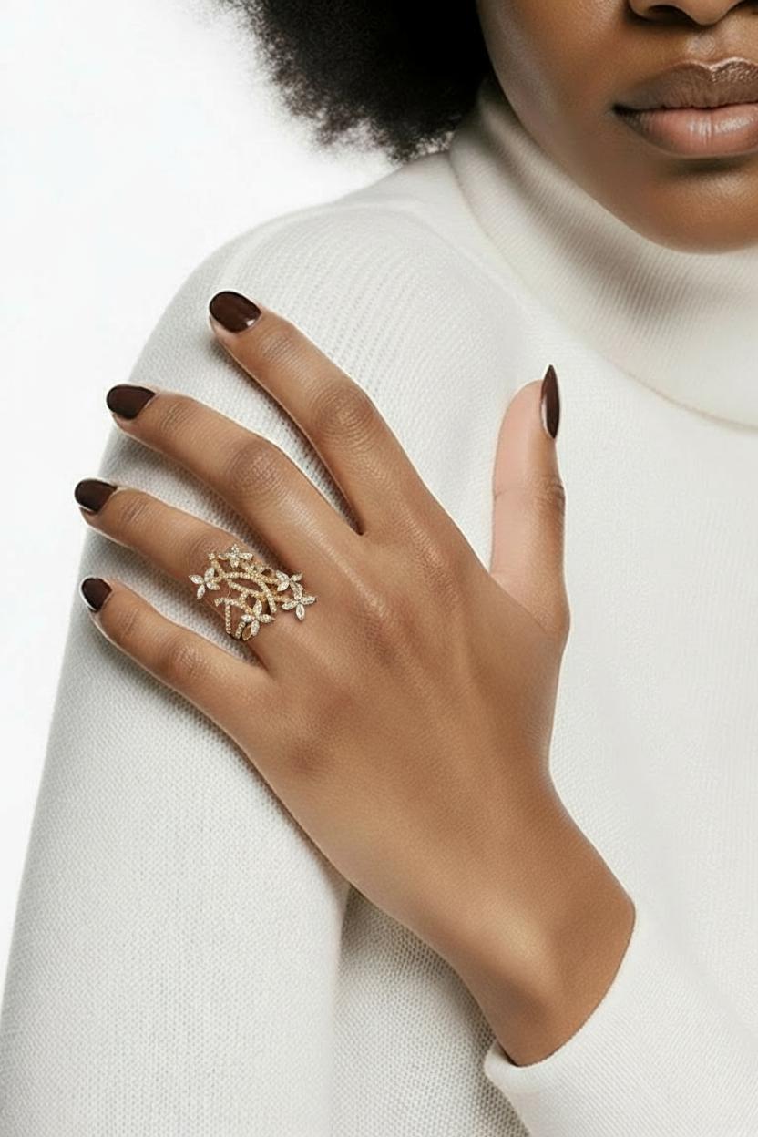 14kt white gold diamond ring