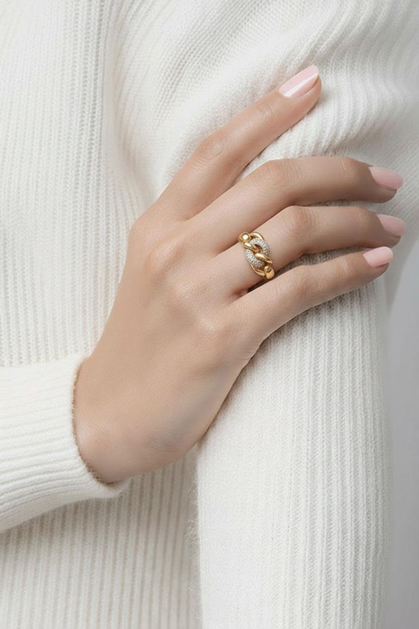 18kt rose gold diamond ring