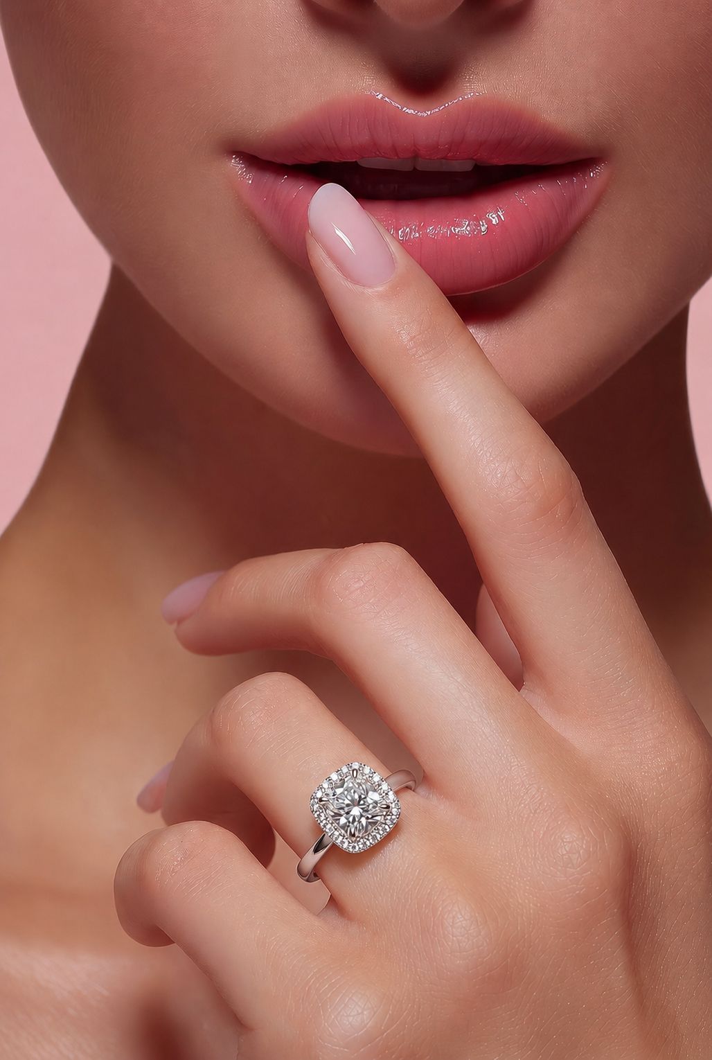 Platīnas gredzens ar briljantiem 0.88ct GIA
