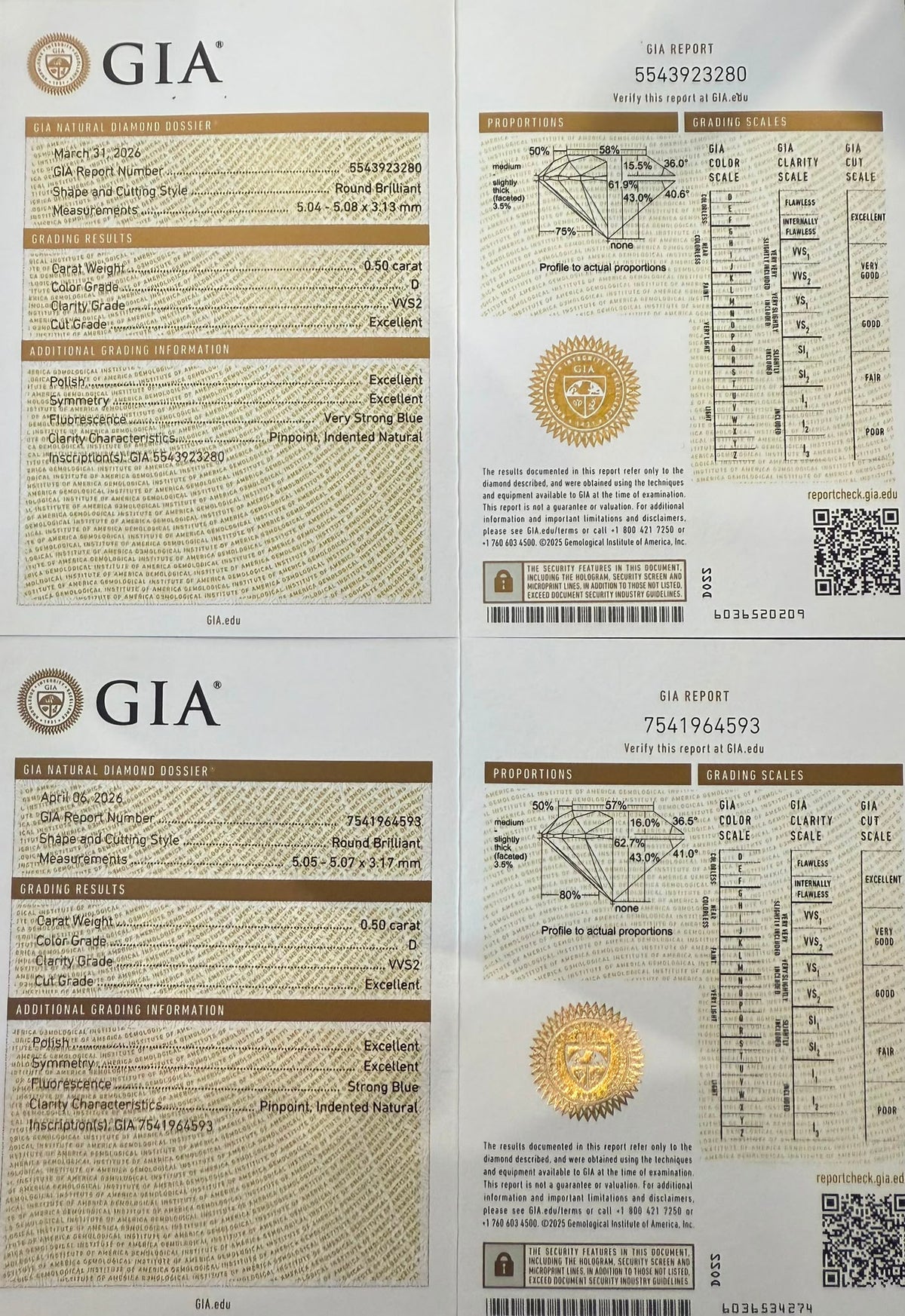 Platīnas auskari ar briljantiem 1.22ct GIA